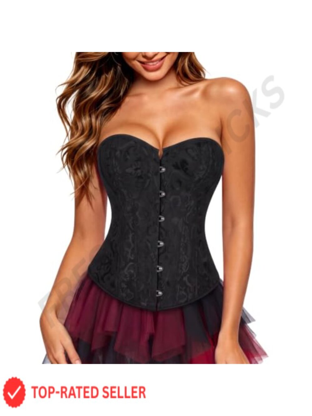 Renaissance Corset Top Overbust Satin 12 Bones Cosplay Costume